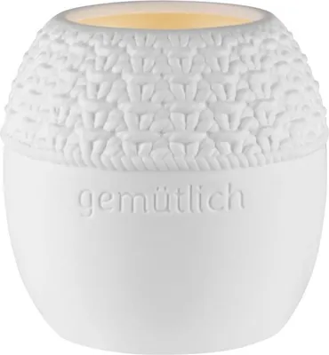 Produktbild von Räder Strick Teelicht gemütlich D.8,5cm, H.8cm