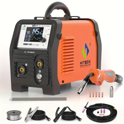 Produktbild von 3-in-1 MIG-Schweißgerät – Schweißmaschine – MIG, TIG, Elektrodenschweißen – Gaslos-Schweißinverter – 145A Schweißstrom