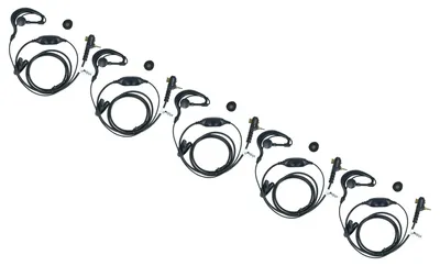 Produktbild von vhbw 5x Headset Ersatz für Motorola FTN6583 für Funkgerät - schwarz