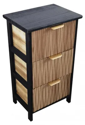 Obrázok produktu pre Drevená skriňa s tromi zásuvkami do domácnosti, 34 x 25 x V 60 cm