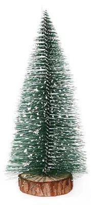 Immagine prodotto di Albero di Natale artificiale, 2 pezzi, 30 cm, mini decorazione da tavolo, verde, PVC e legno