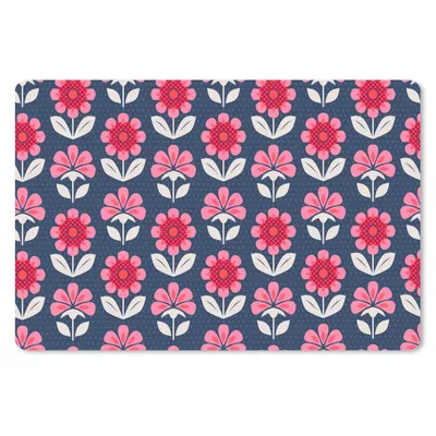 Obrázok produktu pre Podložka pod myš - Kvety - vzor - červená - 27x18cm - Rohožka pod myš