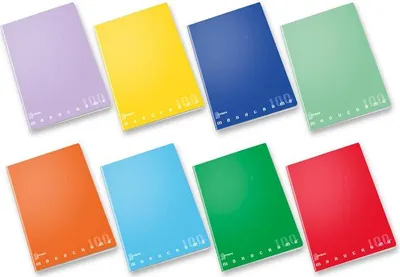 Produktbild von Pigna 02303620Q, Einfarbig, Mehrfarbig, 48 Blätter, Satin, 100 g/m², Kariertes Papier