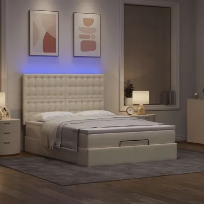 Produktbild von Möbel Ottoman-Bett mit Matratze Creme 140x200 cm Stoff - Klassische Betten 3314181