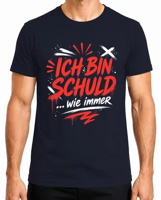 Imagen del producto de Camiseta para hombre, color azul marino, talla XL. Diseño: "Soy culpable, como siempre". Estilo: sarcástico, divertido. Mensaje: "Chivo expiatorio"