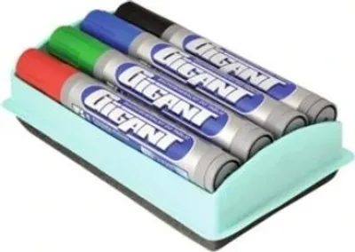 Produktbild von Kamet Whiteboard Set mit abwischbaren Markern und Schwamm - 4 Stück