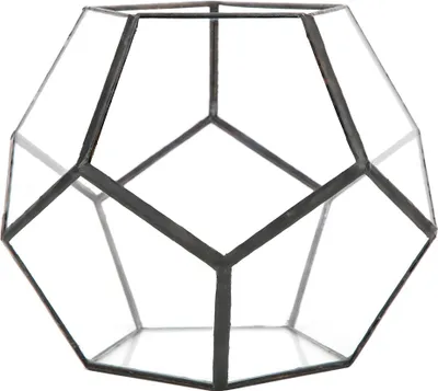 Obrázok produktu pre Štýlový geometrický tvarovaný sklenený kvetináč so sukulentmi kontajner na pestovanie rastlín