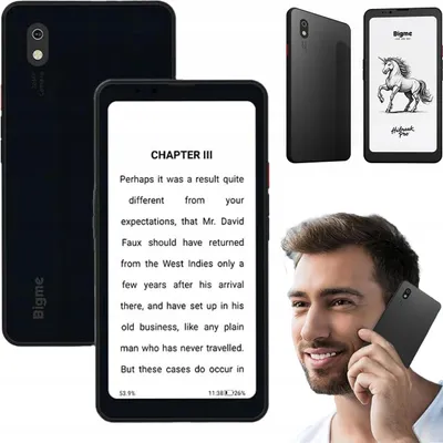 Obrázek produktu pro Bigme Hibreak Pro 2-v-1 E-book Reader Smartphone Black & White 6,13" 8/256 Gb