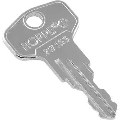 Image de Clé de rechange Hoppe pour poignées de fenêtre verrouillables - Clé de verrouillage 2W153-EL, acier nickelé
