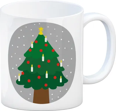 Produktbild von Weihnachtsbaum im Schnee Kaffeebecher Weihnachten Advent Christbaum Tannenbaum