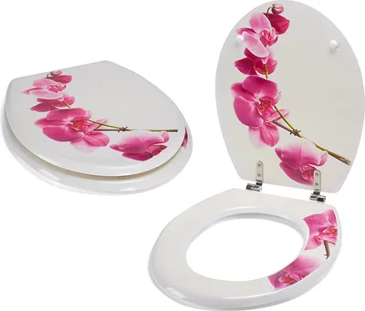 Produktbild von MSV WC Sitz Toilettendeckel MDF Holzkern "Lanyu White" Scharniere aus Edelstahl - hochwertige und stabile Qualität