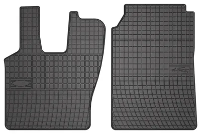 Produktbild von Gummi-Fußmatten Vorne für Scania Seria 4 1995-2004 – 2-tlg, Schwarz, passgenau – Wielganizator SolidPRO