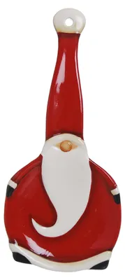 Productafbeelding van Kooklepel van keramiek, handgeschilderd, rood, 23,5 x 10,5 x 1,5 cm