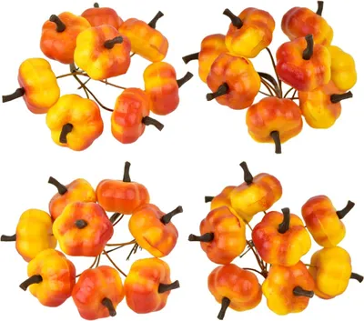 Obrázek produktu pro Dýně přízdoby žluto-oranžové 8 ks, set 4 ks