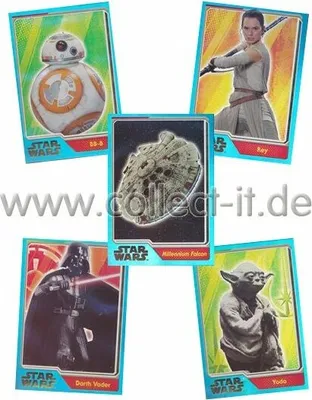 Obrázek produktu pro TOPPS - Spar 1 - Star Wars - Cesta do Star Wars - 5 různých duhových karet - německy