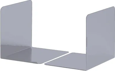 Produktbild von Buchstützen S HxBxT 123x130x123mm metallic silber VE=10x2 Stück