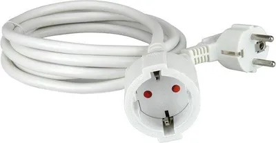 Productafbeelding van Schuko verlengkabel 2 meter H05VV-F 3G1, 5 mm² - Wit