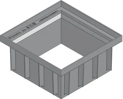 Produktbild von Hauraton Recyfix Point Hofsinkkasten-Aufsatzstück aus PP 300 mm x 300 mm x 120 mm Grau