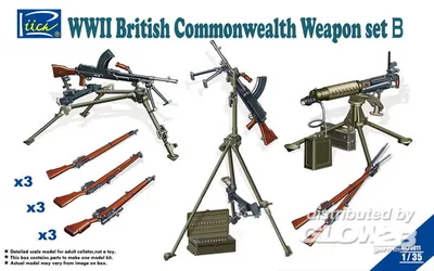 Immagine prodotto di Riich Models Set di armi britanniche del Commonwealth della Seconda Guerra Mondiale B 1:35