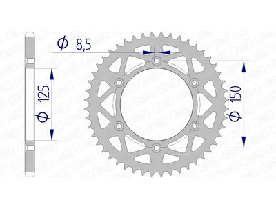 Produktbild von AFAM Kettenrad Alu Standard - 520
