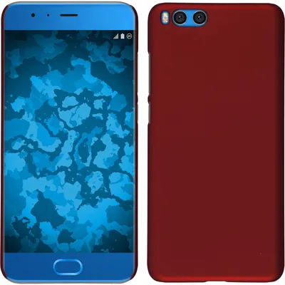 Produktbild von PhoneNatic Case kompatibel mit Xiaomi Mi Note 3 - Hülle rot gummiert Hard-case Cover