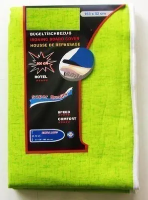 Produktbild von Bügelbrettbezug Grün 153x50 cm - Hitzebeständiger Baumwolle mit Molton