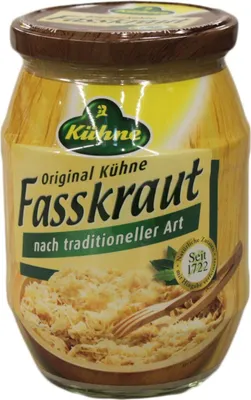 Obrázok produktu pre Kühne Fasskraut Kyslá kapusta jemná (680g pohár)