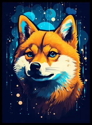 Zdjęcie produktu dla Plakat 40x55cm Lisek w Kosmosie