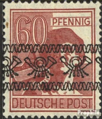 Produktbild von Briefmarken Bizone (Alliierte Besetzung) 1948 Mi 49I a  postfrisch Posthörnchen (Bandaufdruck)