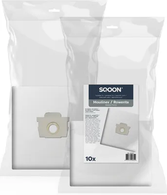 Produktbild von SQOON Staubsaugerbeutel 10 Stück Geeignet für r Moulinex/Rowenta Silence Force, Hochwertige Filterbeutel, Langlebig & Passgenau