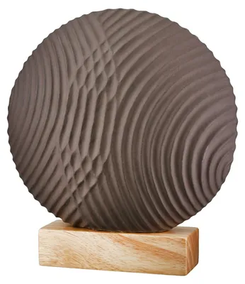 Image de Gilde Skulptur, rund, "Malea", Keramik, braun, VE 2, L. 7 cm, B. 25 cm, H. 27 cm