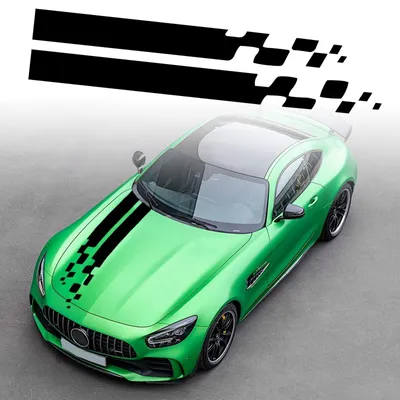 Productafbeelding van Auto Hood Stripe Sticker Zwart voor Sportieve Uiterlijk