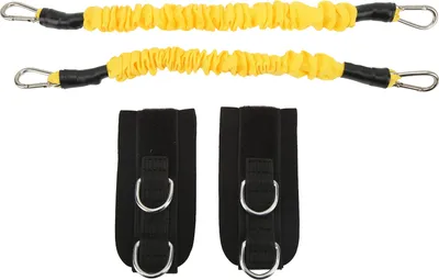 Produktbild von Knöchelresistenzband gelbes elastisches Fitnessstudio -Beintraining -Gurt mit Manschetten für Fitness