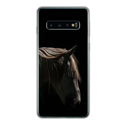 Produktbild von MuchoWow® Handyhülle Schutzhülle Hülle für Samsung Galaxy S10 Pferd - Tiere - Weiß Silikon Softcase Handy Hülle - Handytasche