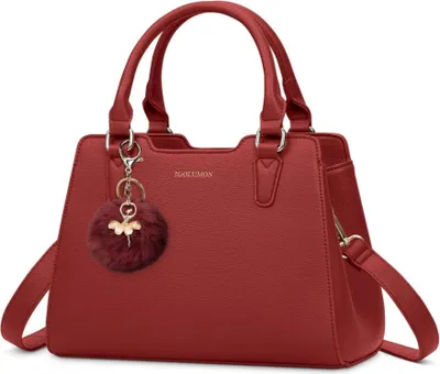 Immagine prodotto di IGOLUMON Borsa da donna con manico medio in pelle Rosso