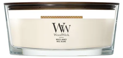 Productafbeelding van WoodWick White Honey, Ellipse, Wit, Oranje, Toffee, Vanille, 1 stuk