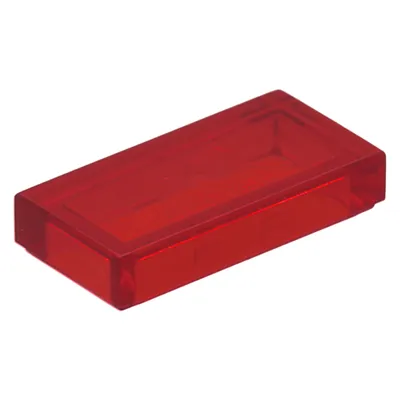 Produktbild von LEGO® 1x2 Fliesen Transparent Rot - 3069b NEU! Menge 50x