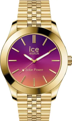 Ice-Watch 023792 Damenuhr ICE Steel Solar S Gold Night Pink 1