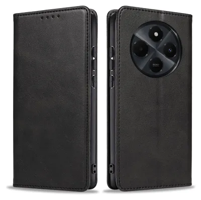Produktbild von Handyhülle für Xiaomi Redmi 14C Kunstleder Flip Cover Hülle Klapphülle Case Kartenfach Farbe: Schwarz