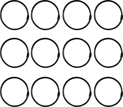 Produktbild von 12 Stück Duschvorhanghaken mit Schnappdesign, stark belastbar, verstellbares Scharnier, gleitende Duschvorhanghaken, Haushaltsbedarf