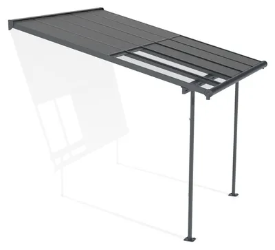 Zdjęcie produktu dla 9,4 m² szara pergola - Canopia - 707699 - dach dwuspadowy