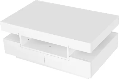 Produktbild von Fortuna Lai Couchtisch, Hochglanzlackierung, mit LED, 4 Schubladen, viel Stauraum, weiß
