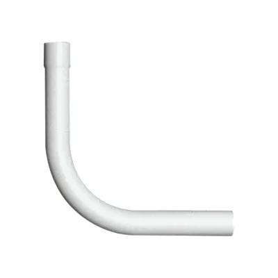 Produktbild von tecuro 90° Spülrohrbogen Ø 28 mm für WC-Druckspüler - Kunststoff weiß