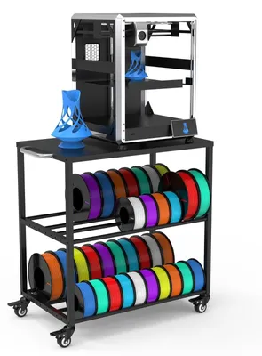 Produktbild von Robustes Metallregal für 3D-Drucker-Filamente - Aufbewahrung für PLA/ABS/TPU