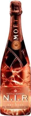 A bottle of Moet & Chandon NIR Nectar Imperial Rose champagne.