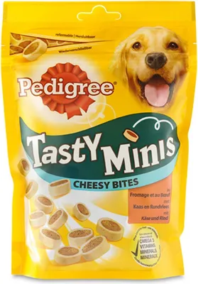 Produktbild von 5 Stück! Hundefutter 5 Stück! Leckere Minis Cheesy Bites, 140 g - Pedigree