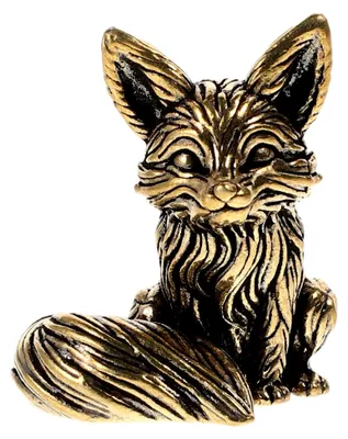 Produktbild von Messing Fuchs Figur Kleine Tierstatue Vintage Deko für Schreibtisch Büro Teezeremonie Antikes Kunstwerk