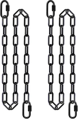 Produktbild von Schaukelkette, belastbar bis 454 kg, 165 cm, schwarz beschichtet, für Hängesessel