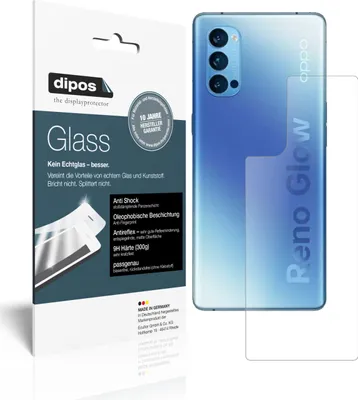 Zdjęcie produktu dla 2x folia ochronna do Oppo Reno 4 Pro tył matowy - folia antywstrząsowa 9H dipos Glass szkło plastikowe