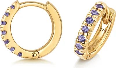 Produktbild von Funkelndes Feuer 9 Karat (375) Gold Damen - Ohrklemme mit Iolith - 11mm*2mm; TRS34853